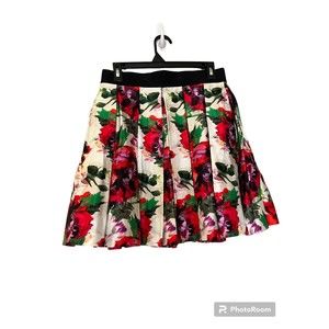 Milly Pleated‎ Floral Skirt